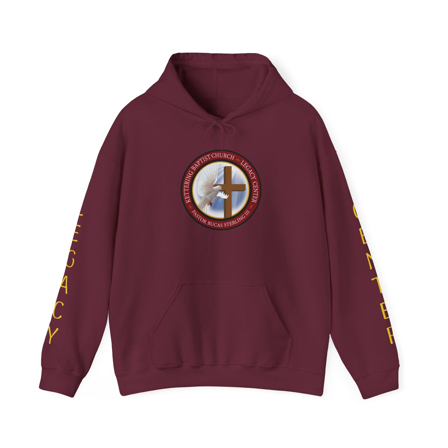 Christian Ministry Hoodie - 'Legacy Center' Cross & Dove Emblem Hooded Sweatshirt