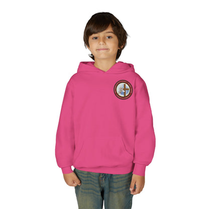Youth Hoodie — "Chosen, Loved, Forgiven, Called" Christian Faith Pullover (Matthew 2:6)