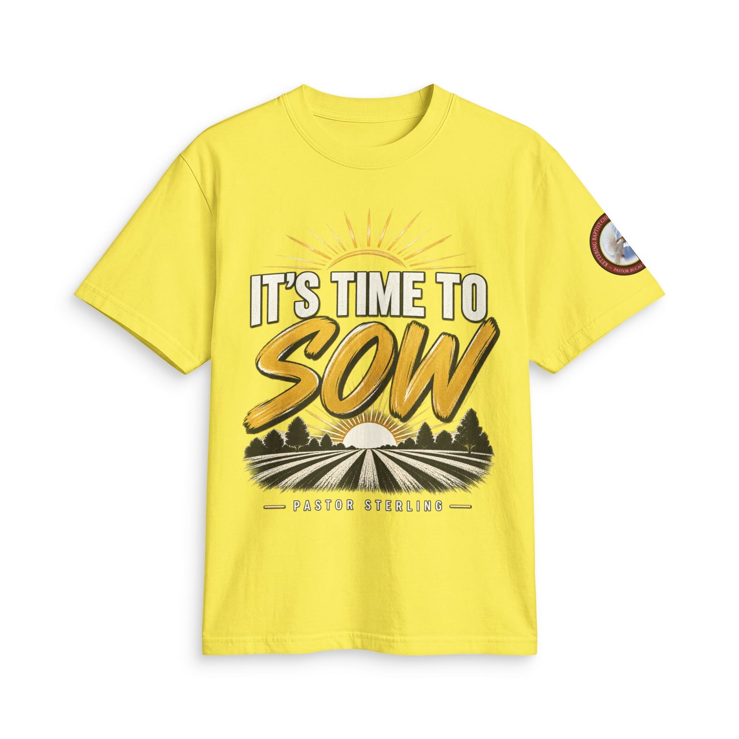It's Time to Sow T-Shirt — "Plant in Faith, Harvest in Blessings" Christian Farming Tee