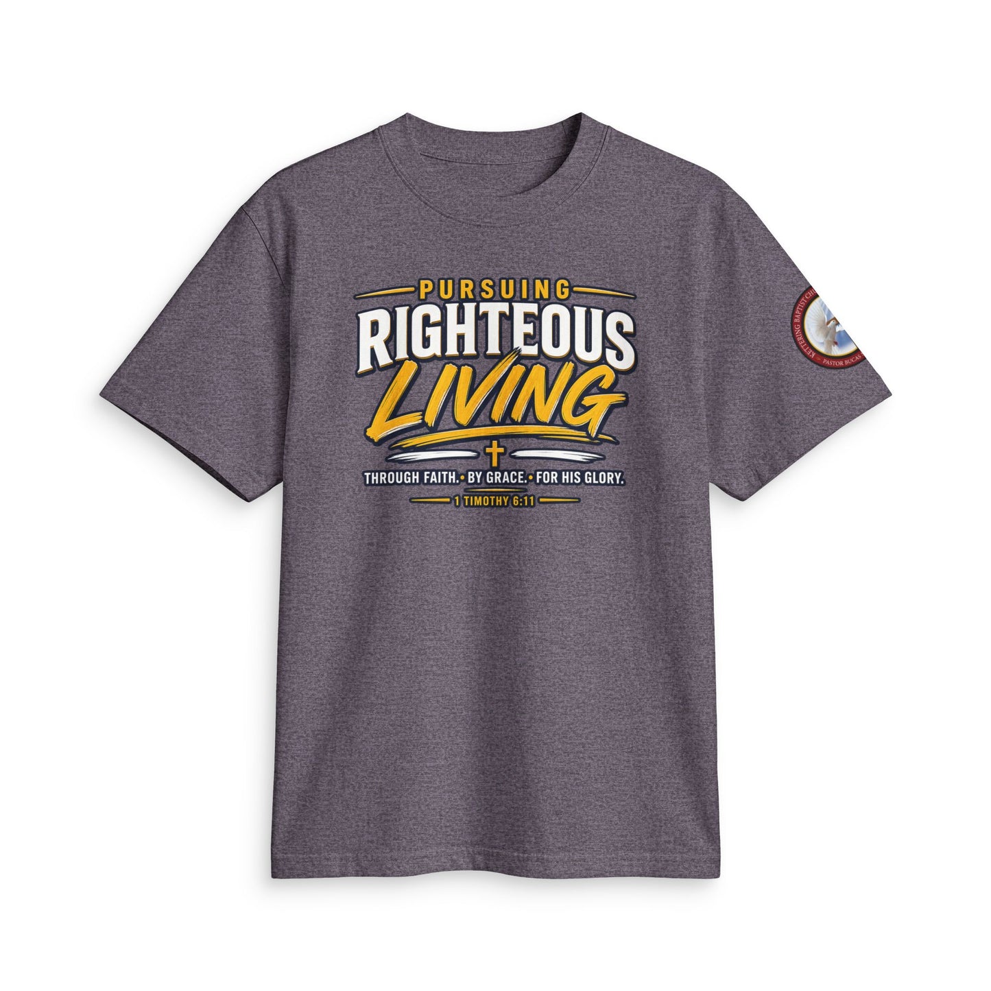 Righteous Living T‑Shirt — "Pursuing Righteous Living" Motivational Faith Tee