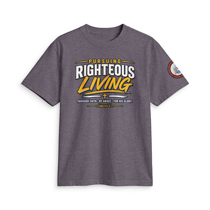 Righteous Living T‑Shirt — "Pursuing Righteous Living" Motivational Faith Tee