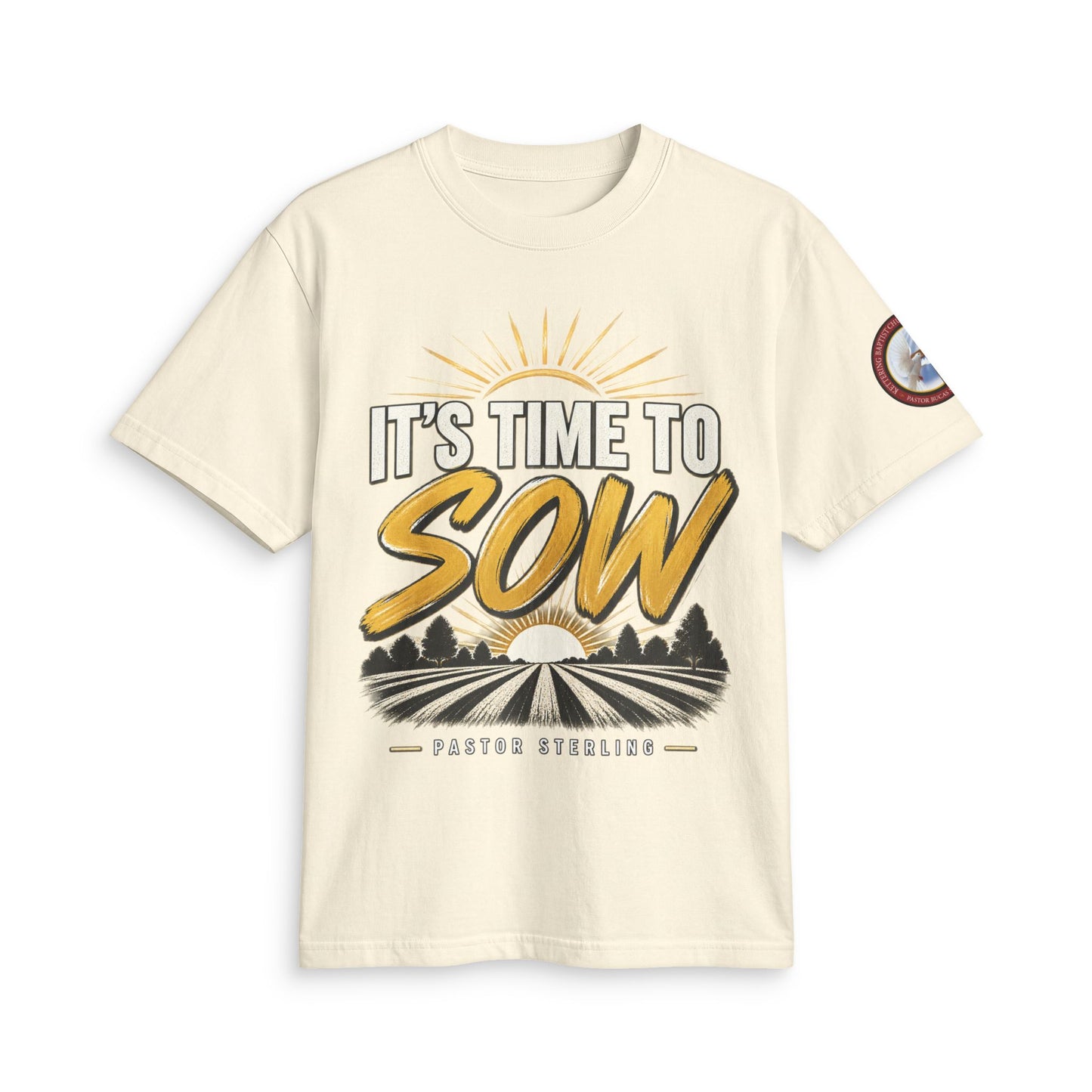 It's Time to Sow T-Shirt — "Plant in Faith, Harvest in Blessings" Christian Farming Tee