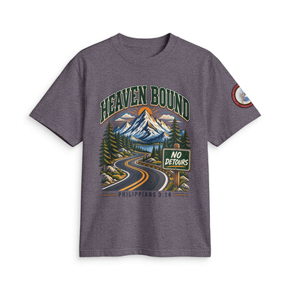 Adult T-Shirt - Heaven Bound/'No Detours' Philippians 3:14 Christian Graphic