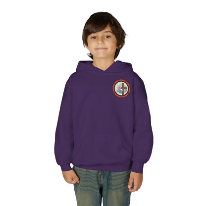 Youth Hoodie — "Chosen, Loved, Forgiven, Called" Christian Faith Pullover (Matthew 2:6)