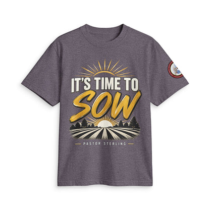 It's Time to Sow T-Shirt — "Plant in Faith, Harvest in Blessings" Christian Farming Tee