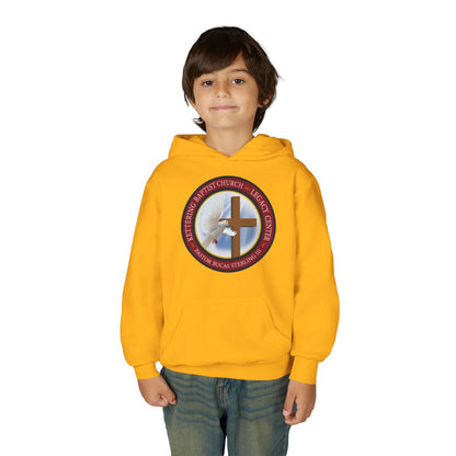 Youth Hoodie – Church Cross & Dove Logo Youth Pullover (Religious Faith Gift)