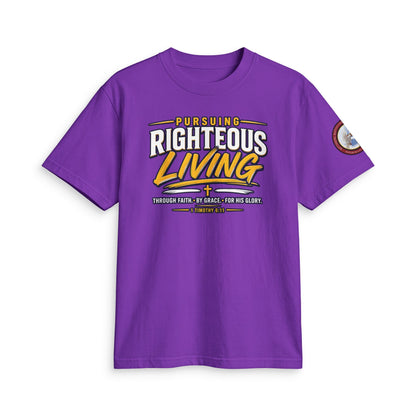 Righteous Living T‑Shirt — "Pursuing Righteous Living" Motivational Faith Tee
