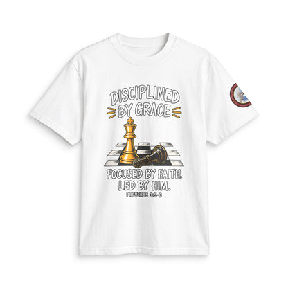 Disciplined By Grace Chess T-Shirt — Focused by Faith (Philippians 3:14)