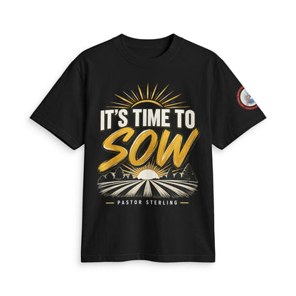 It's Time to Sow T-Shirt — "Plant in Faith, Harvest in Blessings" Christian Farming Tee