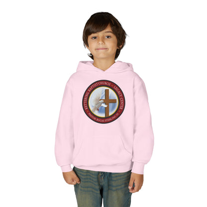 Youth Hoodie – Church Cross & Dove Logo Youth Pullover (Religious Faith Gift)