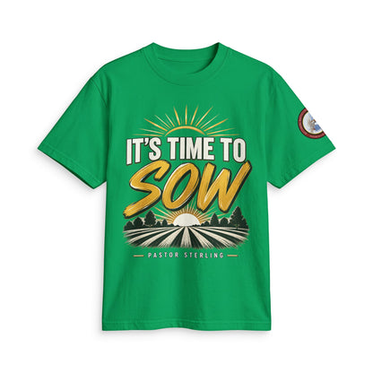 It's Time to Sow T-Shirt — "Plant in Faith, Harvest in Blessings" Christian Farming Tee