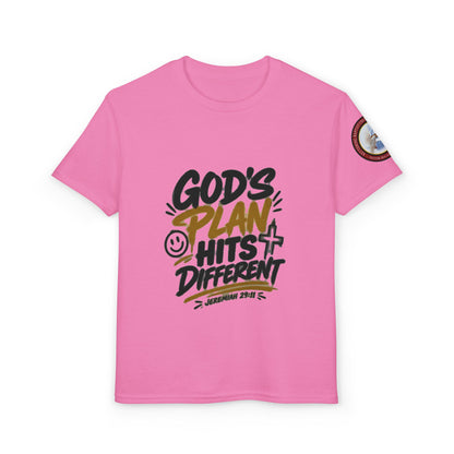 Youth T-Shirt — "God's Plan" Motivational Faith Graphic Tee