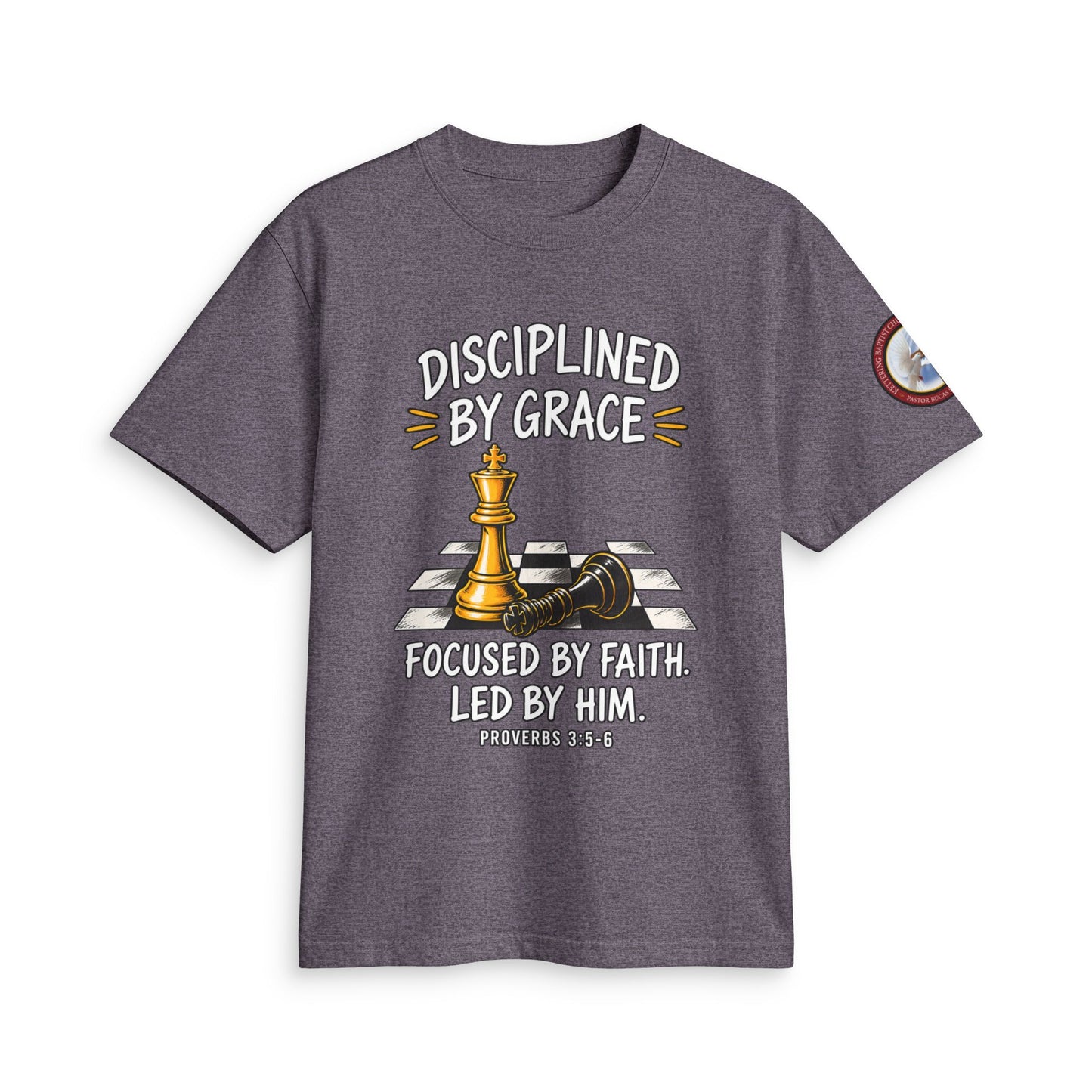 Disciplined By Grace Chess T-Shirt — Focused by Faith (Philippians 3:14)