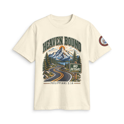 Adult T-Shirt - Heaven Bound/'No Detours' Philippians 3:14 Christian Graphic