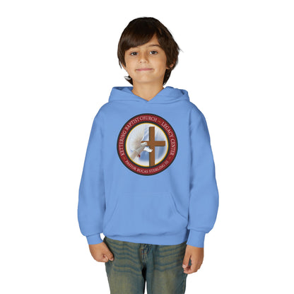 Youth Hoodie – Church Cross & Dove Logo Youth Pullover (Religious Faith Gift)