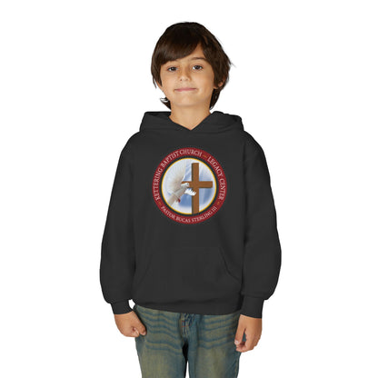 Youth Hoodie – Church Cross & Dove Logo Youth Pullover (Religious Faith Gift)