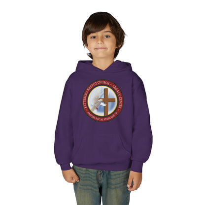 Youth Hoodie – Church Cross & Dove Logo Youth Pullover (Religious Faith Gift)