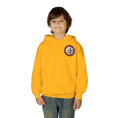 Youth Hoodie — "Chosen, Loved, Forgiven, Called" Christian Faith Pullover (Matthew 2:6)