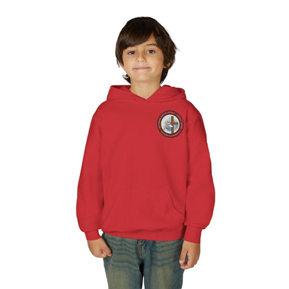Youth Hoodie — "Chosen, Loved, Forgiven, Called" Christian Faith Pullover (Matthew 2:6)