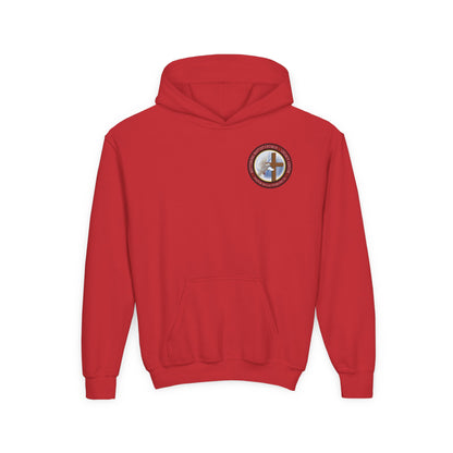 Youth Hoodie — "Chosen, Loved, Forgiven, Called" Christian Faith Pullover (Matthew 2:6)