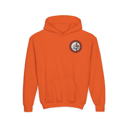 Youth Hoodie — "Chosen, Loved, Forgiven, Called" Christian Faith Pullover (Matthew 2:6)