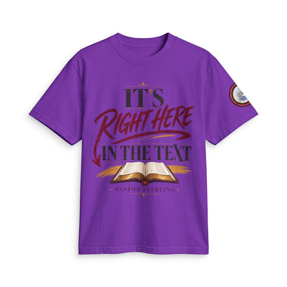 "It’s Right Here in the Text" T-Shirt — Christian Bible Verse Tee
