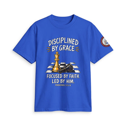 Disciplined By Grace Chess T-Shirt — Focused by Faith (Philippians 3:14)