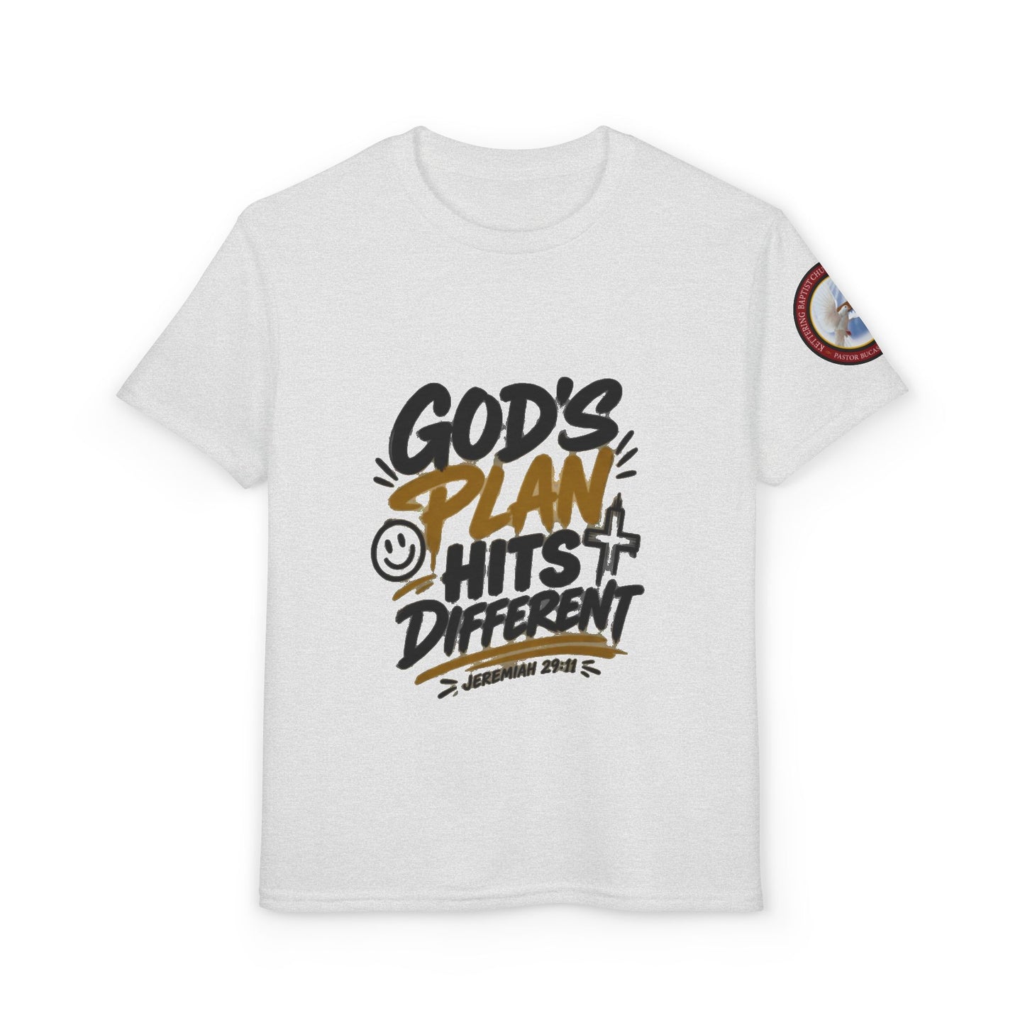 Youth T-Shirt — "God's Plan" Motivational Faith Graphic Tee