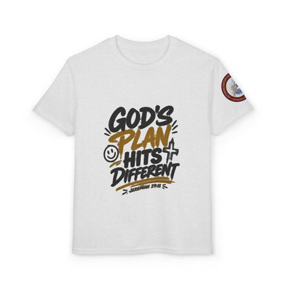 Youth T-Shirt — "God's Plan" Motivational Faith Graphic Tee
