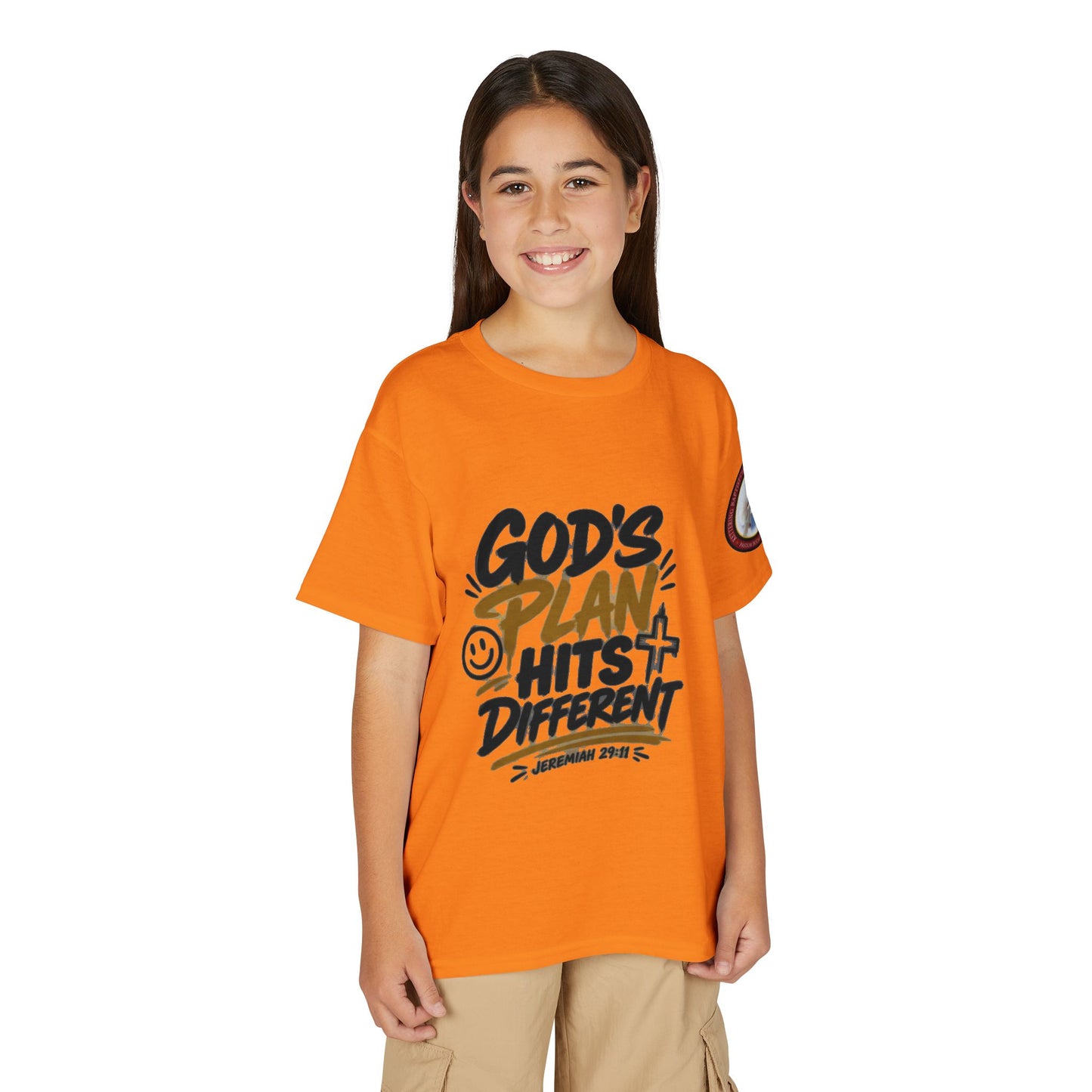 Youth T-Shirt — "God's Plan" Motivational Faith Graphic Tee