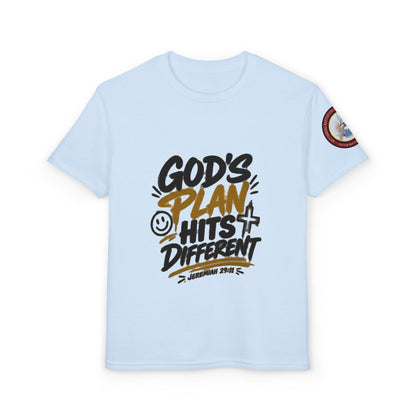Youth T-Shirt — "God's Plan" Motivational Faith Graphic Tee