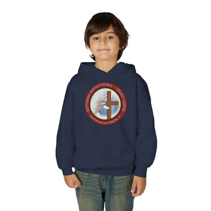Youth Hoodie – Church Cross & Dove Logo Youth Pullover (Religious Faith Gift)