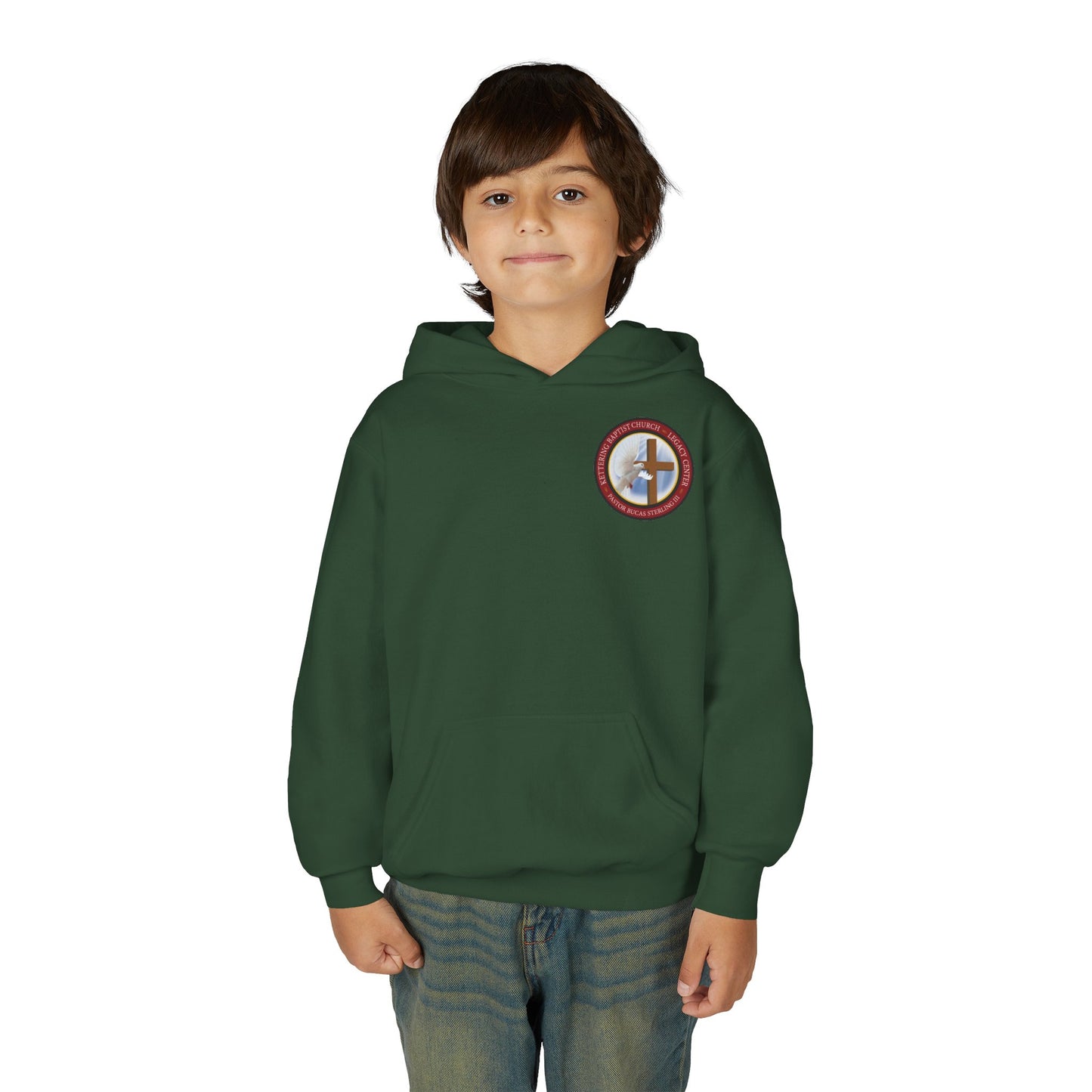 Youth Hoodie — "Chosen, Loved, Forgiven, Called" Christian Faith Pullover (Matthew 2:6)