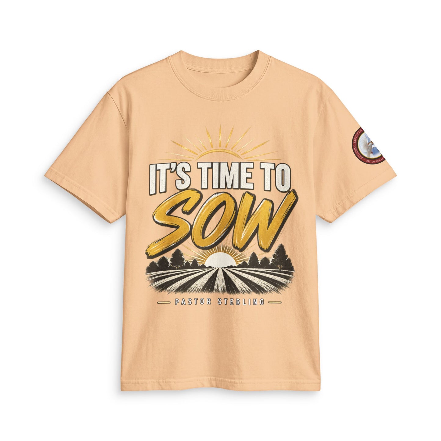 It's Time to Sow T-Shirt — "Plant in Faith, Harvest in Blessings" Christian Farming Tee