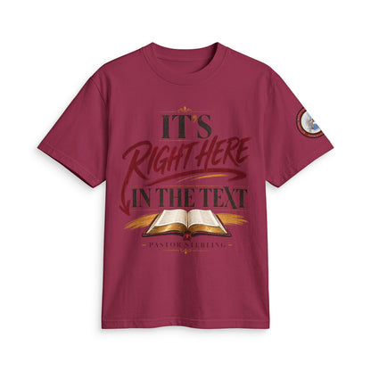 "It’s Right Here in the Text" T-Shirt — Christian Bible Verse Tee