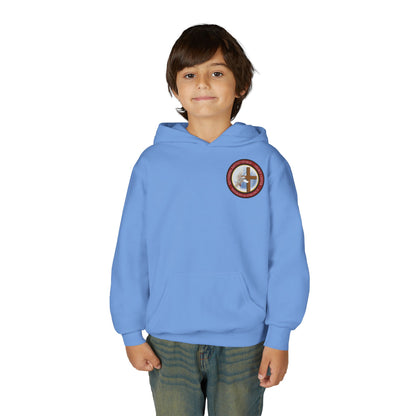 Youth Hoodie — "Chosen, Loved, Forgiven, Called" Christian Faith Pullover (Matthew 2:6)
