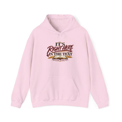 "It's Right Here in the Text" Hoodie — Funny Texting Graphic Sweatshirt