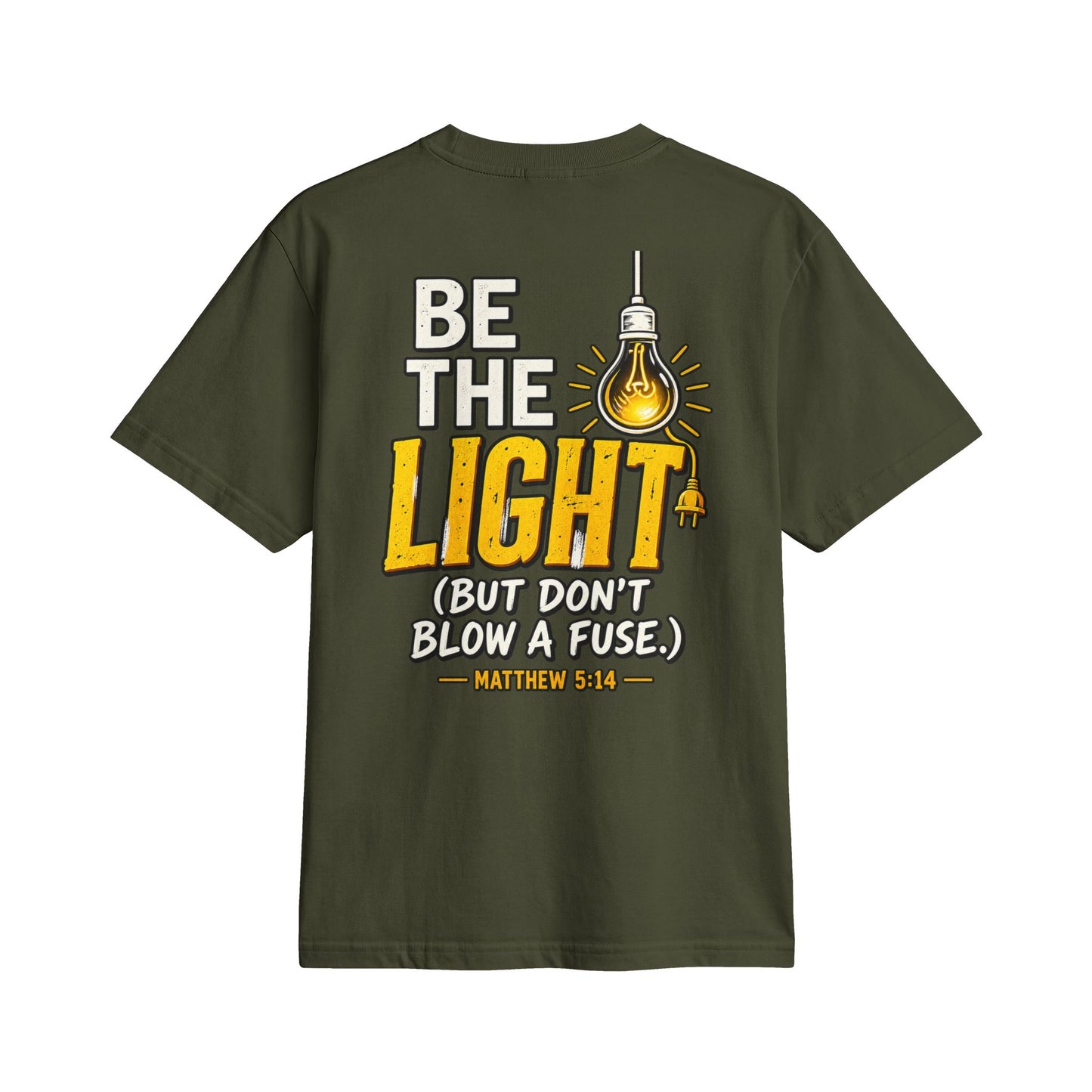 Be The Light T-Shirt — Christian Inspirational Graphic Tee (Matthew 5:14)