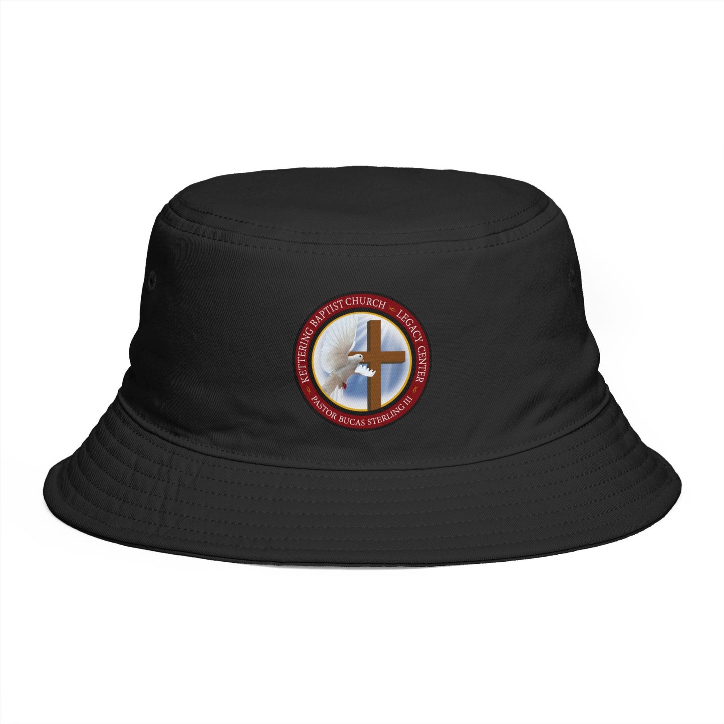 Christian Cross Bucket Hat — Faith Emblem Embroidered Sun Hat