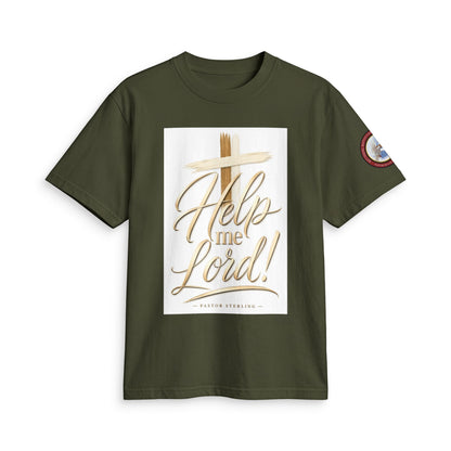 Help Me Lord! Christian T-Shirt — Inspirational Faith Tee with Cross